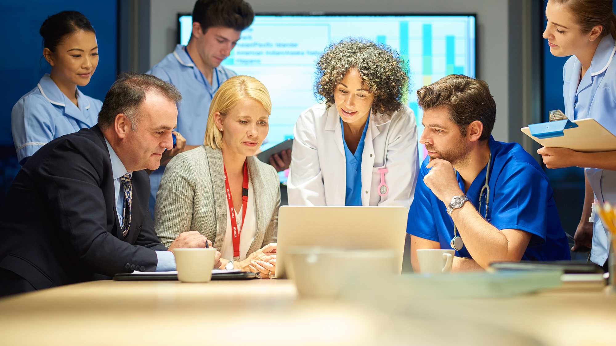 People collaborating at a table