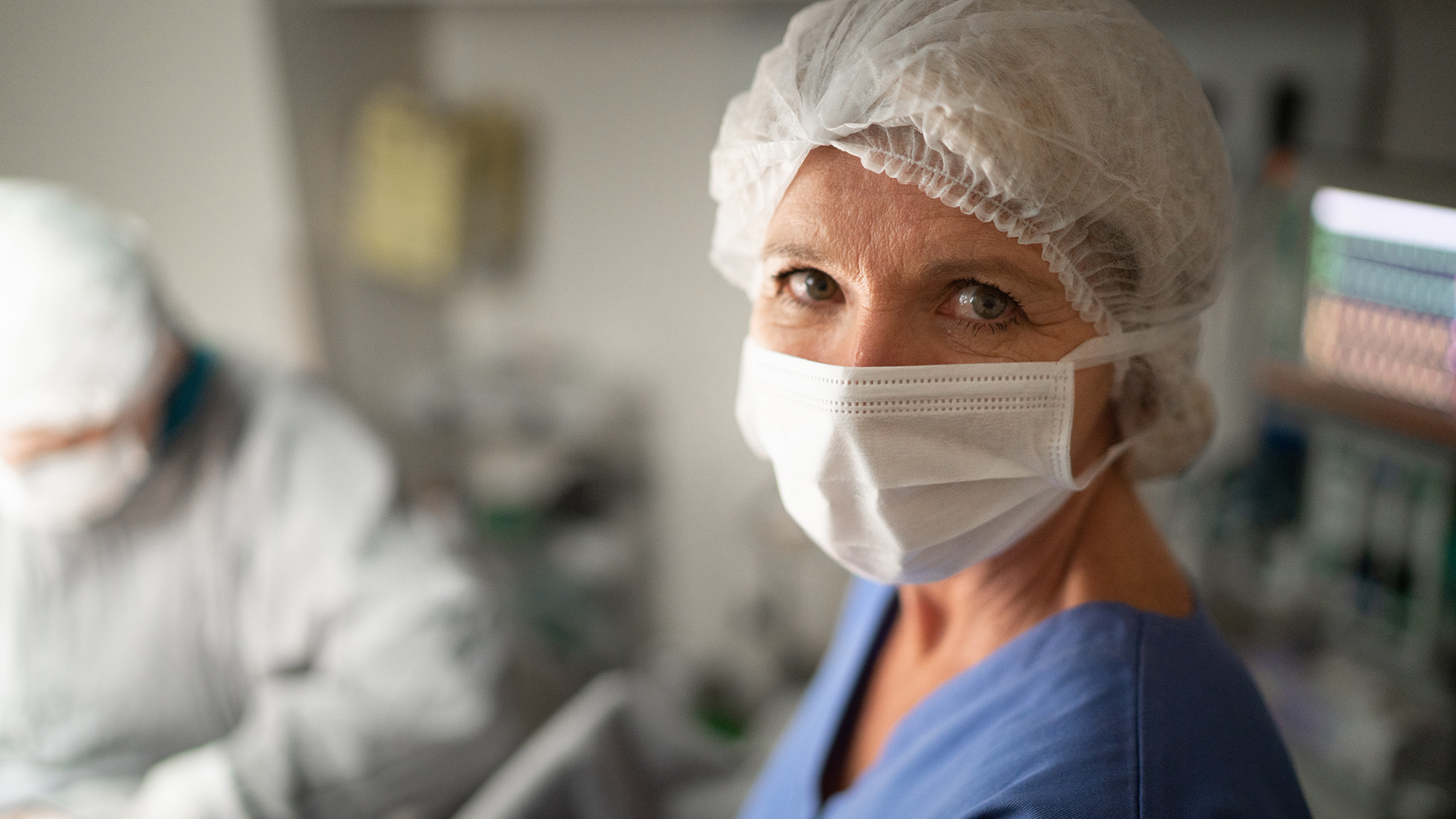 close up of a clinician in ppe