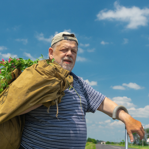 Man holding a bag