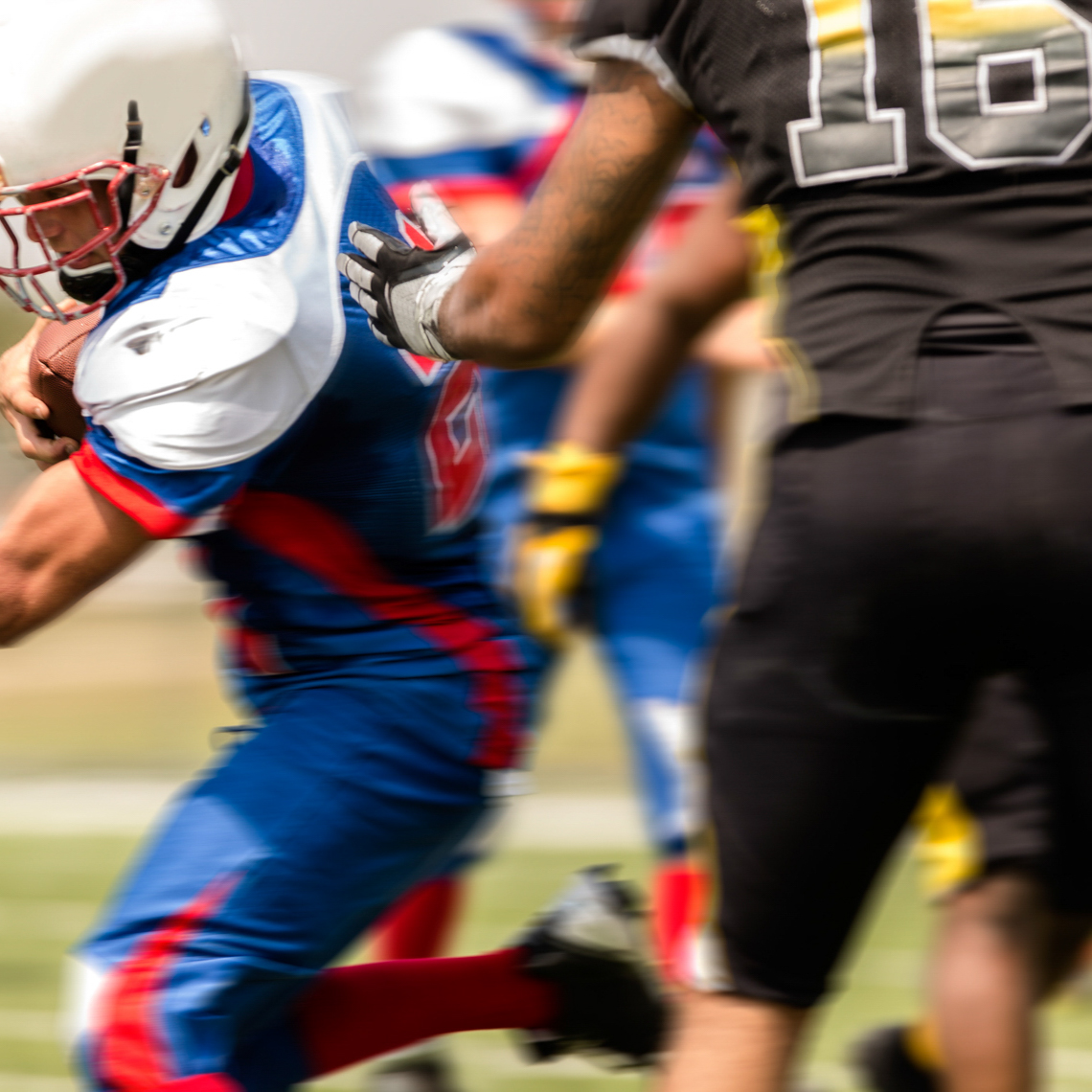 athletes on field