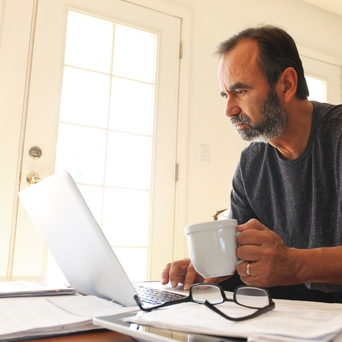 man with coffee