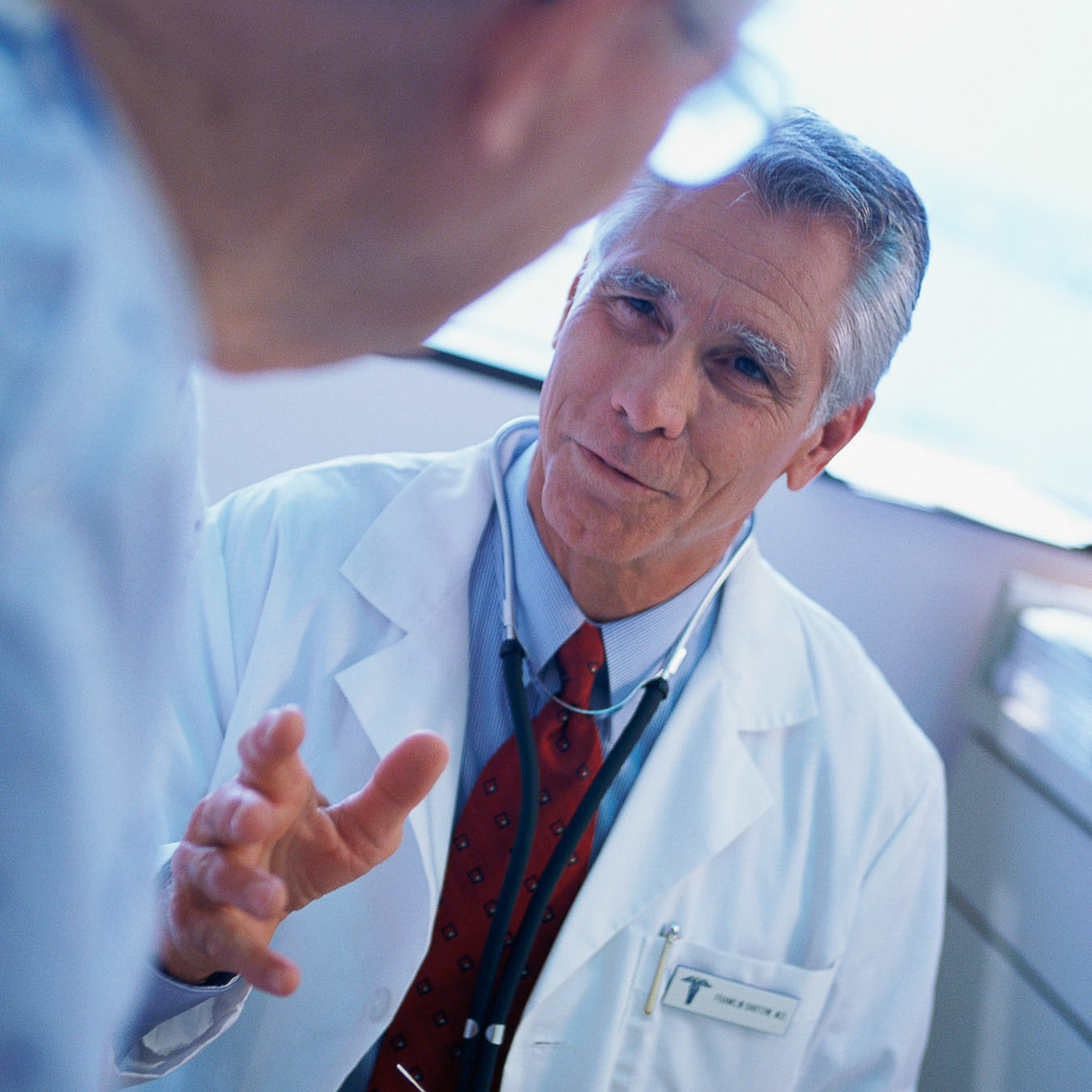 male doctors talking