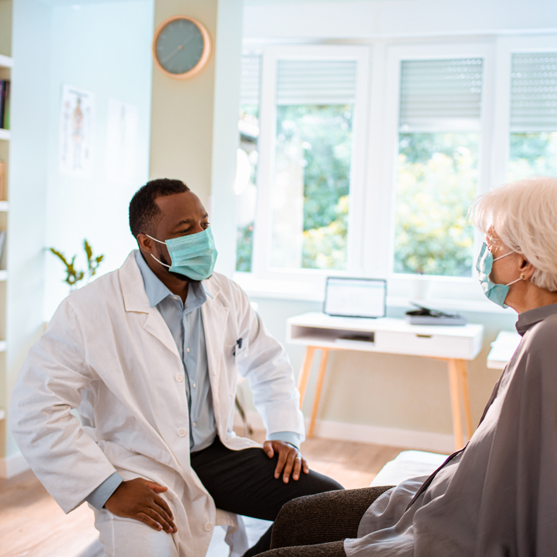 Close up of a senior woman having a doctors appointment