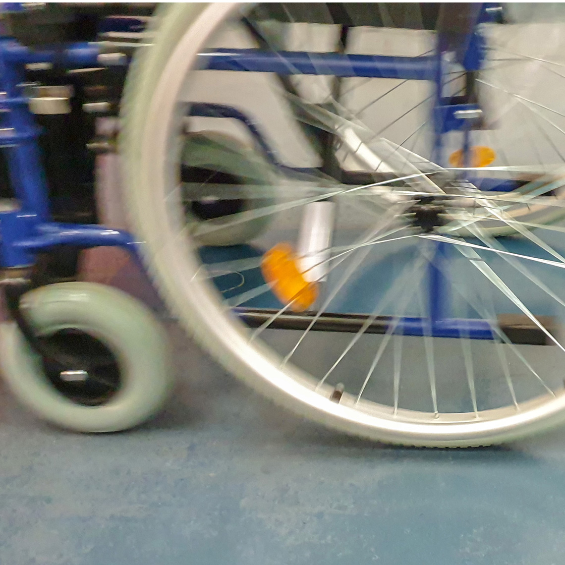 wheelchair in motion