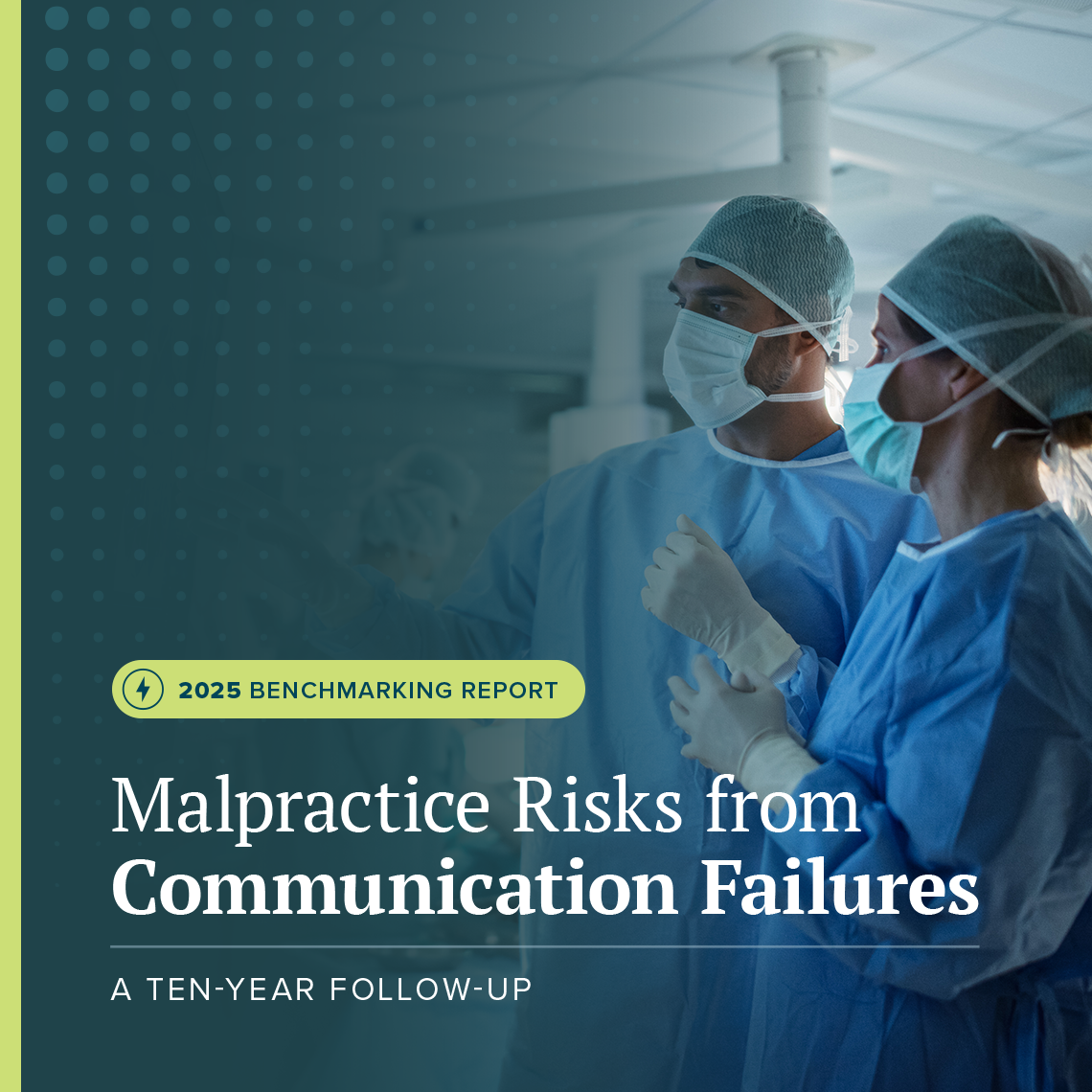 two clinicians discussing a chart on a screen with title of report on top