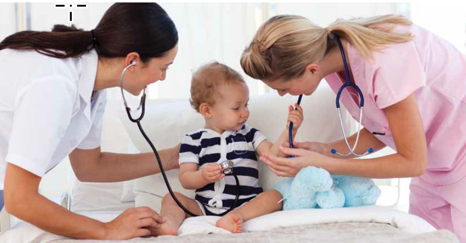 OB nurses and docs with baby