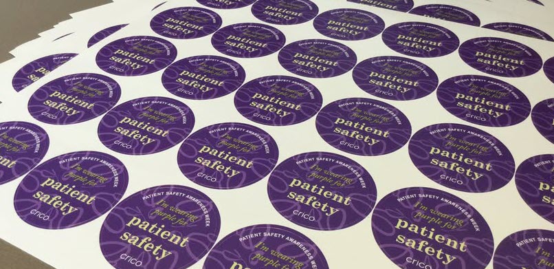 Patient Safety Week Purple Stickers by CRICO
