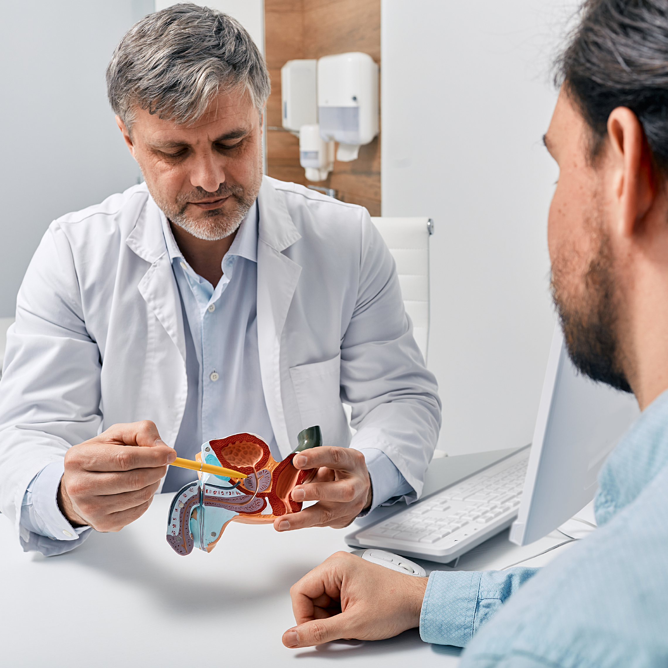 prostate exam doc and patient