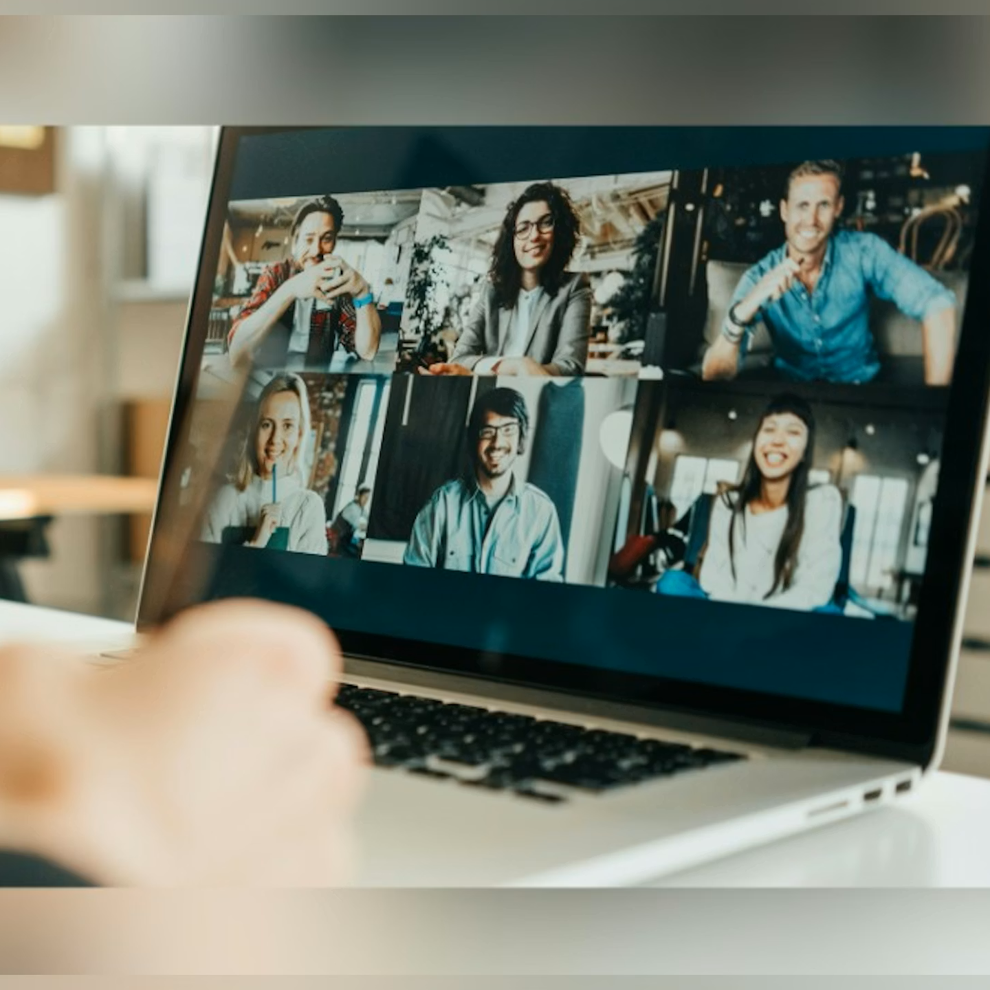 people watching a zoom call