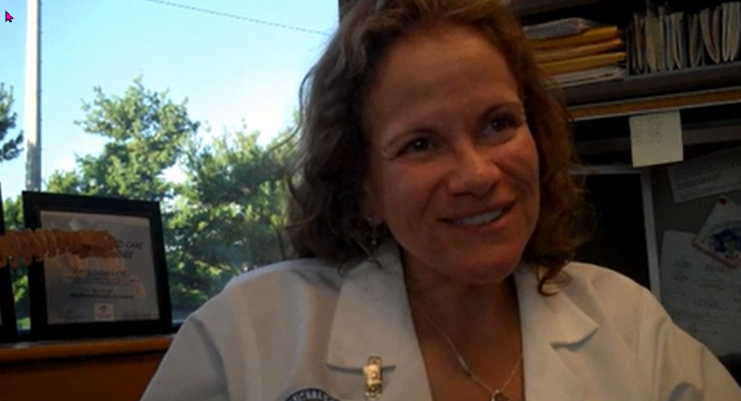 Female doctor talking