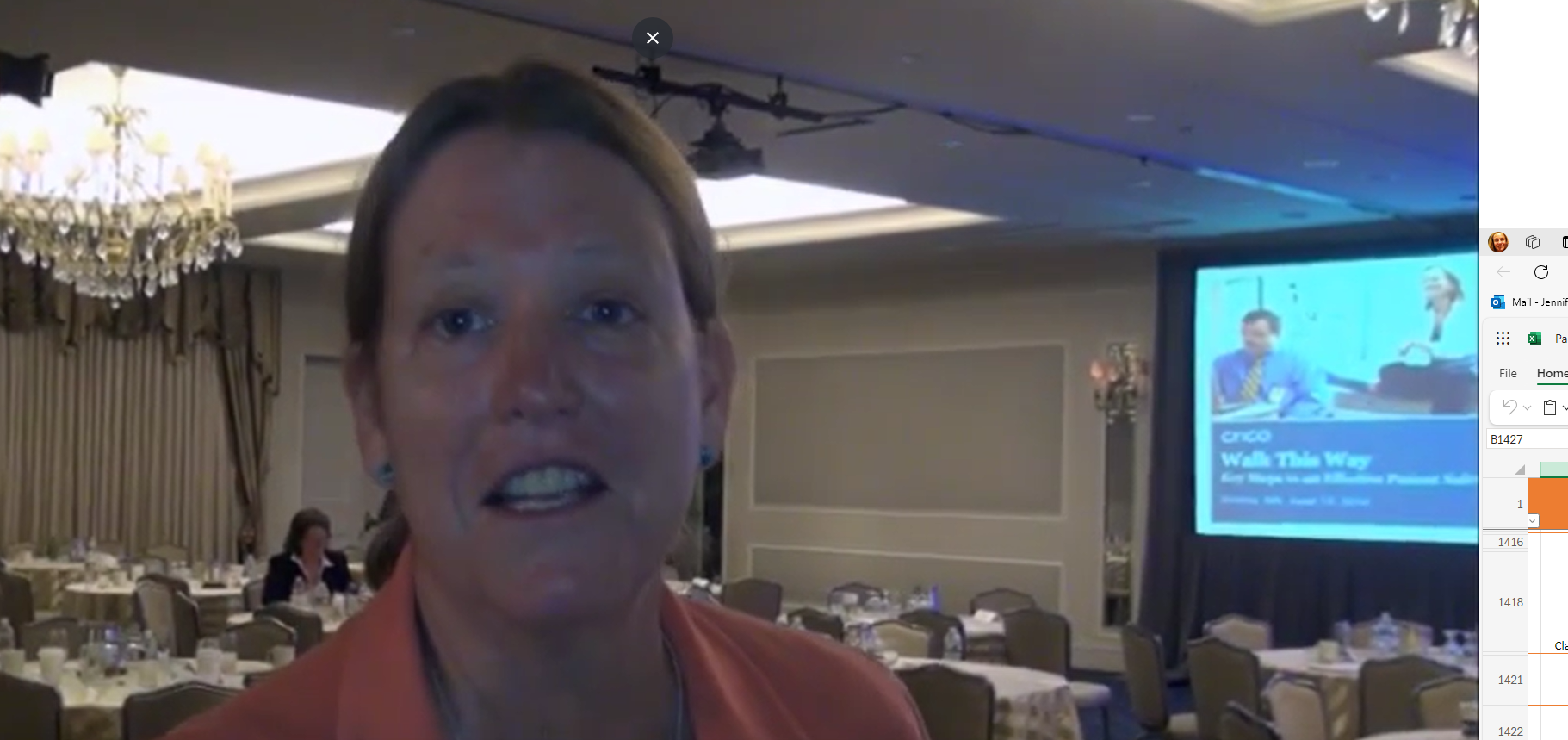 Laurie Drill Mellum provides testimonial at symposium